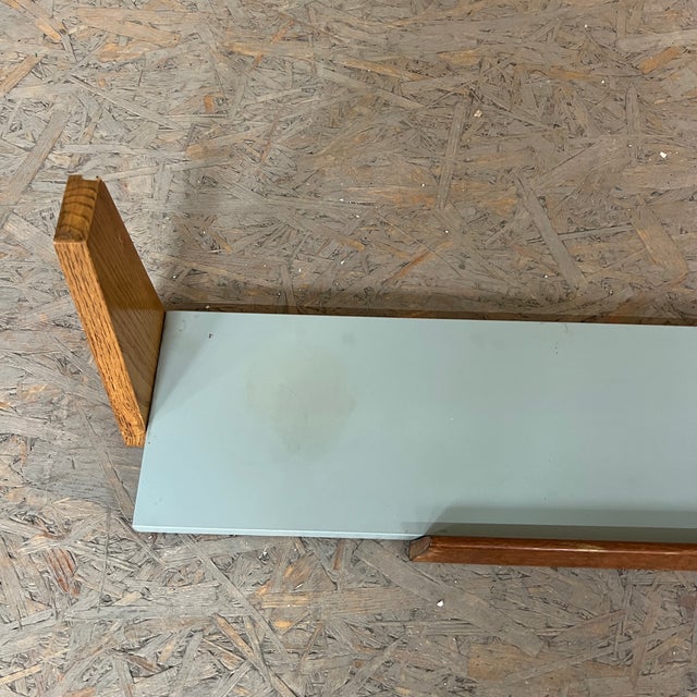 1960's Simple Sky Blue Shelf - Up Zavody. Practical little mid century shelf by the Czech maker Up Zavody. Czech was a...