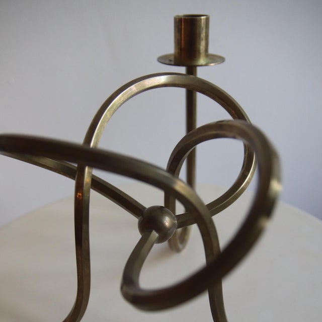 Metal Friendship Knot Candleholder by Josef Frank for Svenskt Tenn, 1930s For Sale - Image 7 of 9
