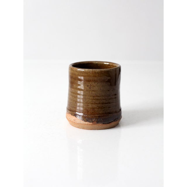 Vintage Handmade Studio Pottery Cup For Sale - Image 6 of 11