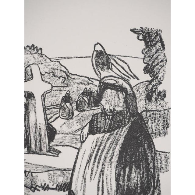 Mathurin Meheut, Brittany, Pilgrimage to the Oratory (Black), Engraving For Sale - Image 4 of 7