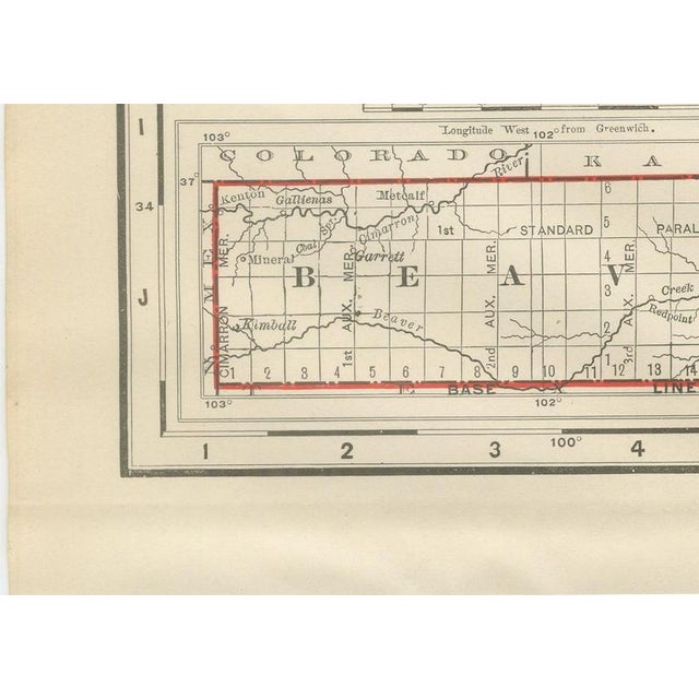 Black Antique Map of Oklahoma and Indian Territory before Statehood, 1899 For Sale - Image 8 of 12