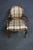 French Southwood Louis XV Style Cherry Plaid Upholstered Open Arm Chair For Sale - Image 3 of 8