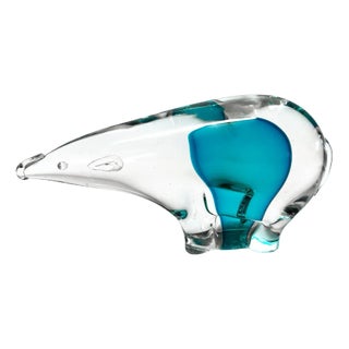 Tapir Figure in Sommerso Murano Glass by Ghisetti, Italy For Sale