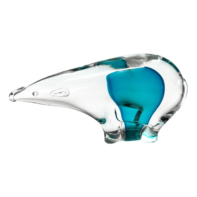 Tapir Figure in Sommerso Murano Glass by Ghisetti, Italy For Sale