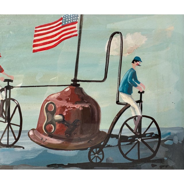 Naïve Painting for Christian Dior, Oil on Board, 1967 For Sale - Image 7 of 9