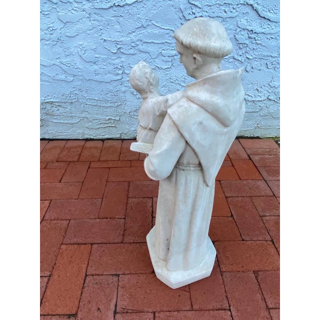 Cement Figurative Sculpture of St. Anthony of Padua For Sale In Philadelphia - Image 6 of 7