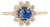 Victorian-Inspired 1.22Ct Blue Sapphire & Diamond Floral Ring in 14k Gold Size 7 For Sale