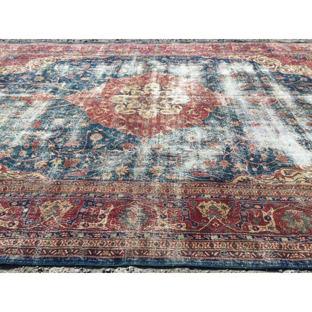Mid-Century Modern Early 1960's Turkish Handmade Area Rug - 136" X 188" For Sale - Image 3 of 9
