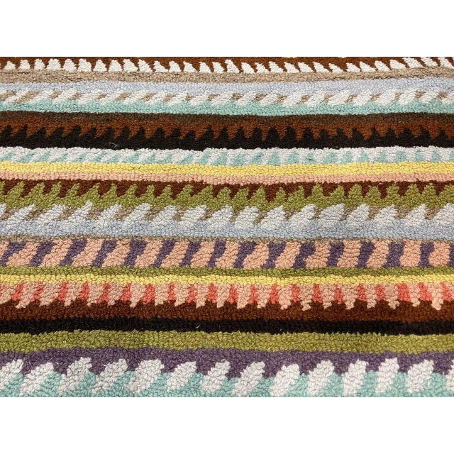 Multi Color Hand Tufted Rug 12 X 12 For Sale - Image 9 of 12