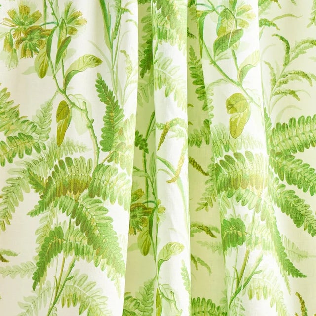 Schumacher Schumacher Myers Fern Linen Fabric in Tropical For Sale - Image 4 of 6