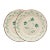 Spanish Casa Nuno Green and White Dinner Plates, Vines, 3 Flowers/Vines, Set of 2 For Sale - Image 3 of 3