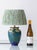 An art deco dutch ceramic table lamp made from a 1928 pzh gouda yozea vase, featuring japonisme floral decoration in...