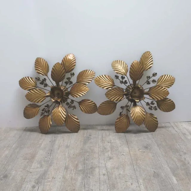 Vintage Bronzed Sconces, 1950s, Set of 2 For Sale - Image 16 of 16