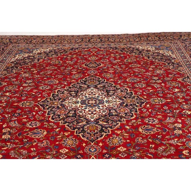 Kashan Rug in Virgin Wool For Sale - Image 8 of 11