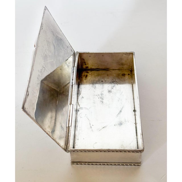 Vintage Silver Plate Large Keepsake Jewelry Box, by Benedict Proctor For Sale - Image 10 of 10