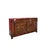 Asian Vintage Orange Red Brown Floral Graphic Credenza Sideboard Cabinet For Sale - Image 3 of 10
