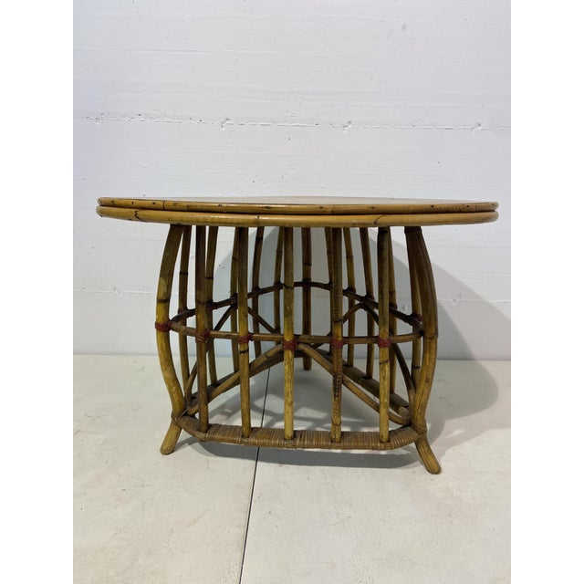 1950s Bamboo Coffee Table, 1956 For Sale - Image 5 of 12
