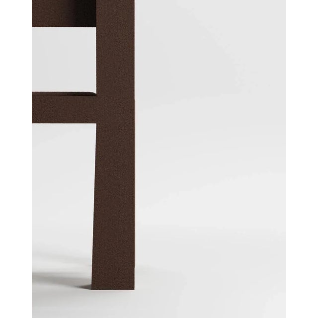 Modern Raw Chair in Dark Brown Bouclé from Collector For Sale - Image 4 of 6