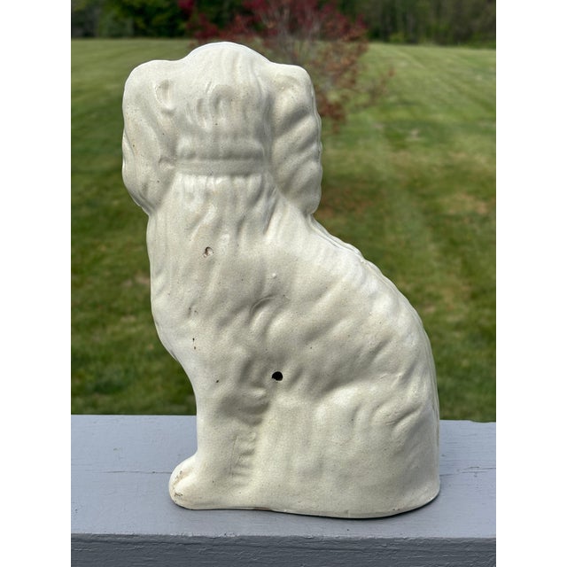 English 19th C. Staffordshire Porcelain Spaniel Dog Figurine - 10" Tall For Sale - Image 3 of 8