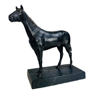 Early 20th Century Bronze Equestrian Horse Sculpture. For Sale