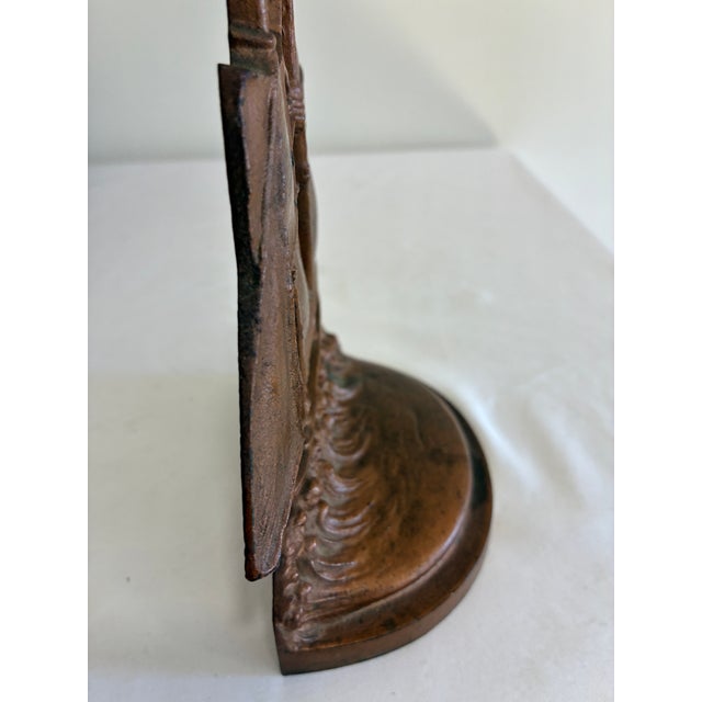 Metal Vintage Cast Iron Sailing Ship Bookend For Sale - Image 7 of 8