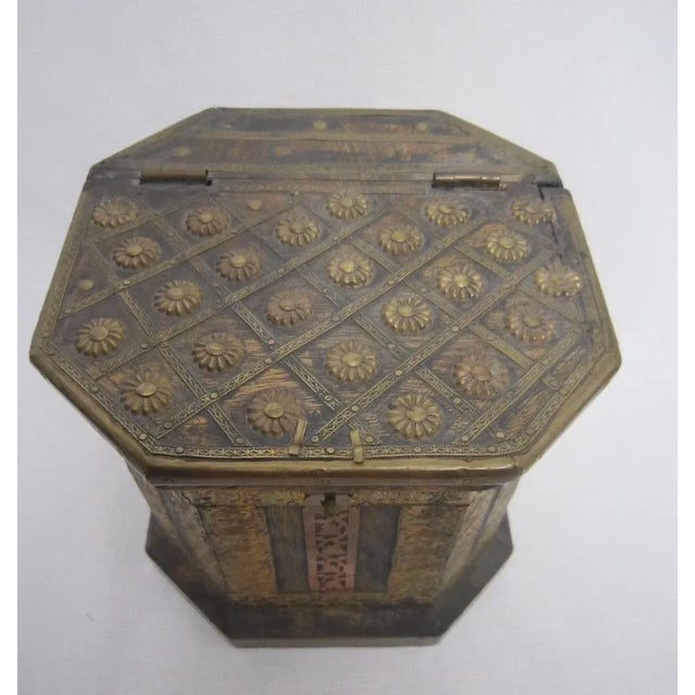 Indian Vintage Boho Indian Wood Box For Sale - Image 3 of 7