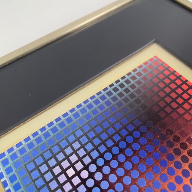 Victor Vasarely, Hungarian Modern Op Art Composition, 1970s, Framed For Sale - Image 6 of 9