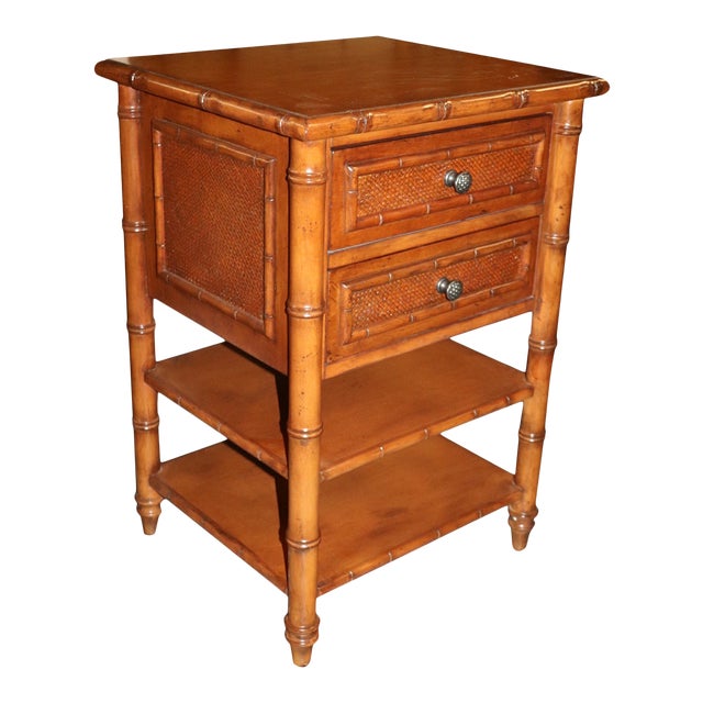 Tommy Bahama Faux Bamboo Nightstand Chairish