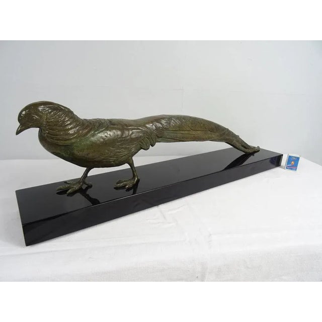 Large Art Deco Sculpture of Fasan by H. Robert, 1920s For Sale - Image 10 of 11
