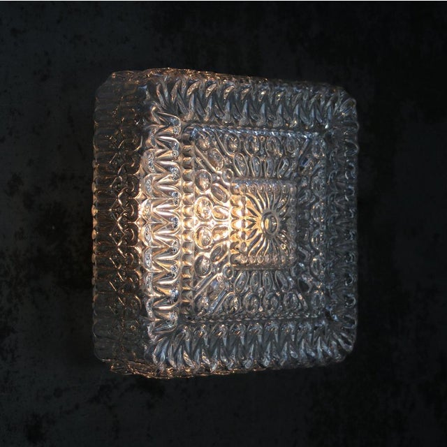 1960s Mid-Century Clear Glass Sconces For Sale - Image 5 of 11