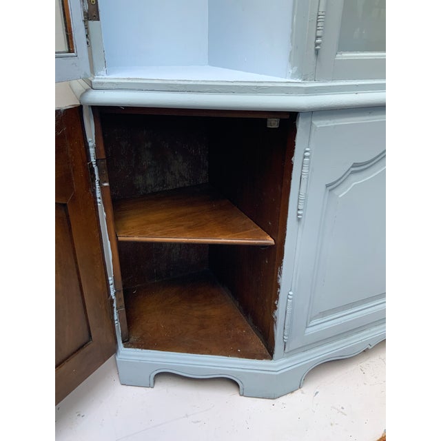 Vintage French Style Painted Display Cabinet For Sale - Image 9 of 11