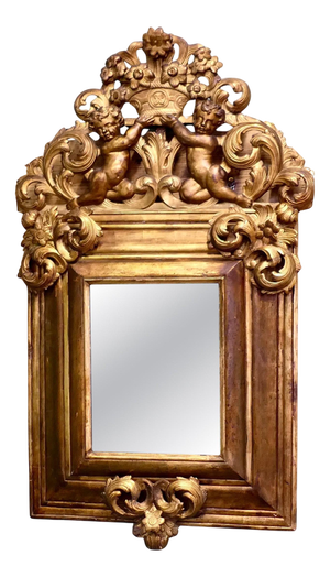 Large 19th Century Regency Carved Gilt Mirror, 1800s