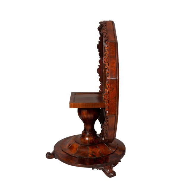 Early Victorian Rosewood, Burl Walnut and Elm Center Table For Sale In Boston - Image 6 of 12