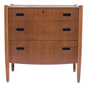 Mid-Century Swedish Zebrano Chest of Drawers, 1950s
