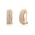 14k Yellow Gold Diamond Half Hoop Earrings 1.30 Carats 0.80 Inch Long, A Pair For Sale - Image 4 of 8