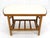 Bamboo Rattan Side End Table Mid Century Modern c1970s White Laminate Top MINT For Sale - Image 16 of 16