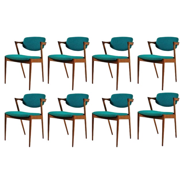 Teak Dining Chairs from Andersen Møbelfabrik, Customizable Reupholstery, 1960s, Set of 8 For Sale