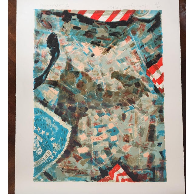 This work is made with many pieces of tile shape colors which tell a story with many messages. You will have to study it...