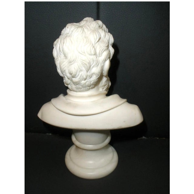 Vintage Michelangelo White Alabaster Bust Figure Signed by A. Giannelli 6.5" Tall For Sale In Baltimore - Image 6 of 7
