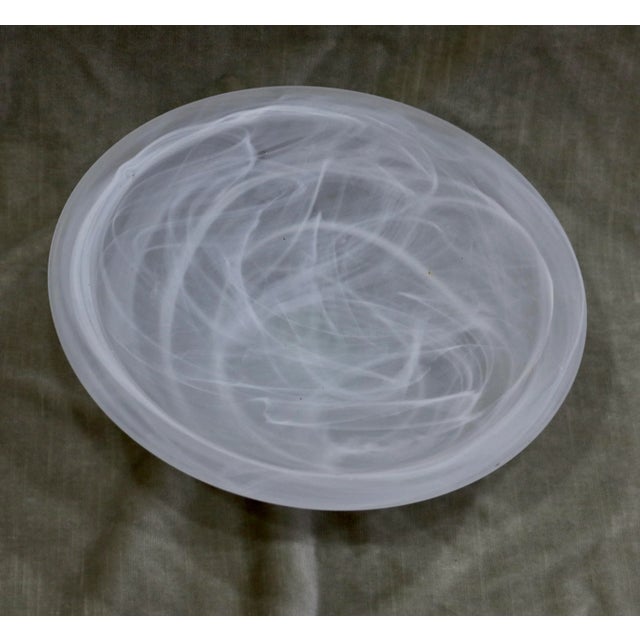 Vintage Italian Classical Alabaster Pedestal Compote Bowl For Sale - Image 4 of 4