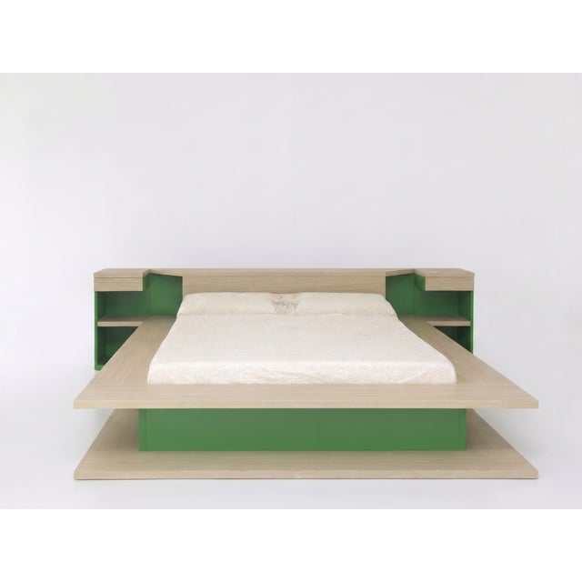 Contemporary Geometric Double Bed by Dario Nasuti For Sale - Image 3 of 9