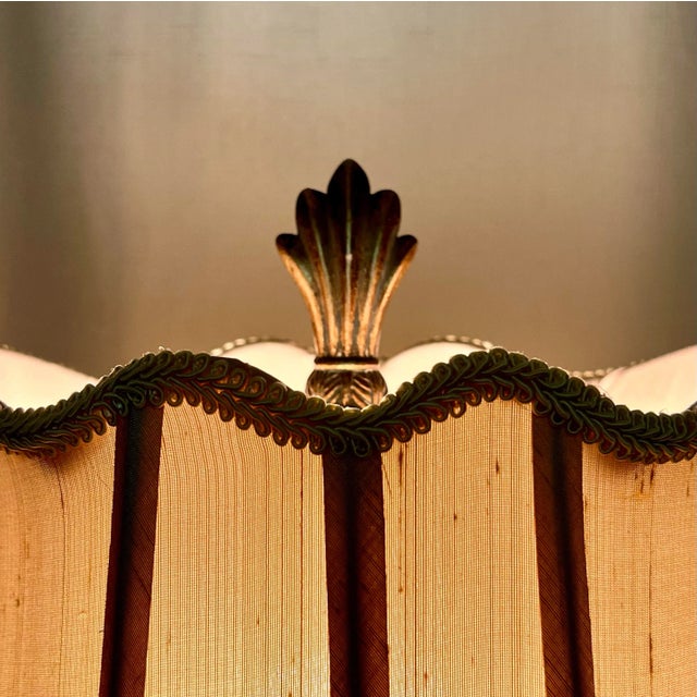 Vintage Palm Beach Regency Gilt Nautilus Seashell Column Table Lamp For Sale - Image 9 of 12