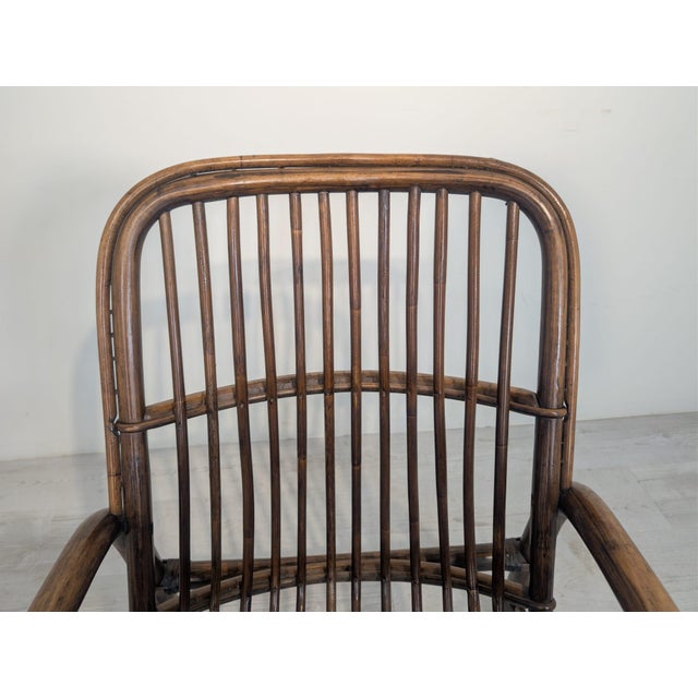 Vintage Italian Bamboo Armchair, 1970s For Sale - Image 6 of 18