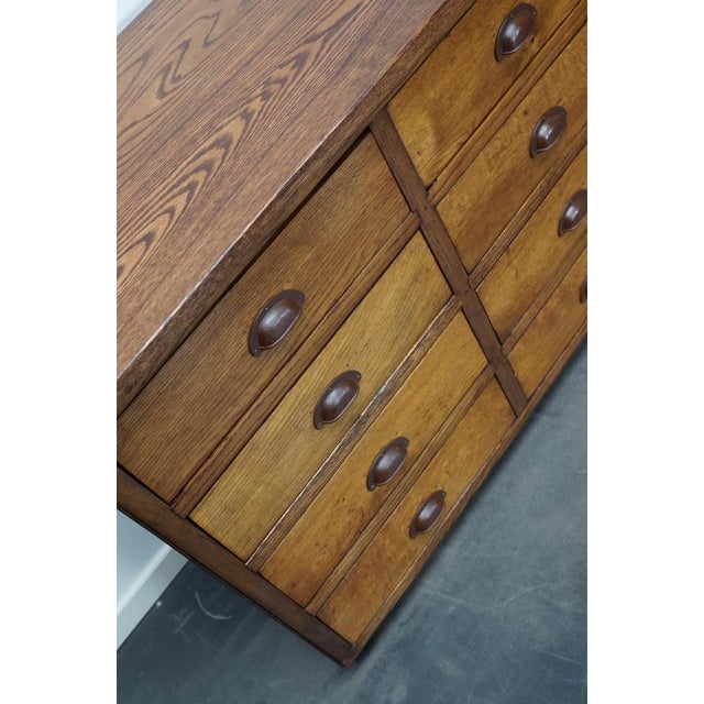 Industrial 20th Century Dutch Oak Apothecary Cabinet For Sale - Image 3 of 18