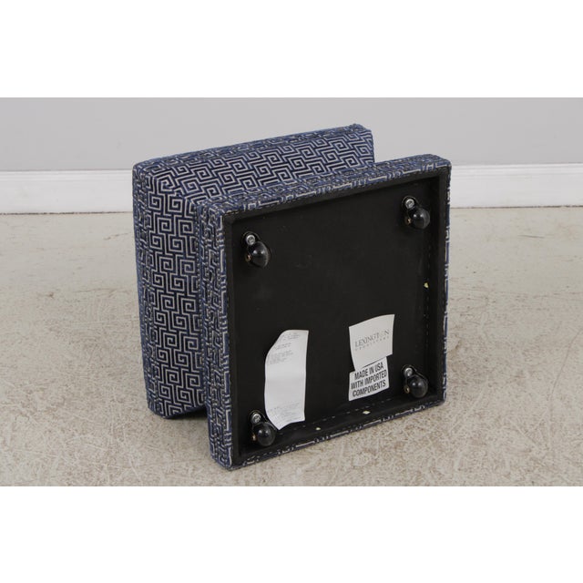 Lexington Greek Key Design Rolling Ottoman For Sale - Image 12 of 14