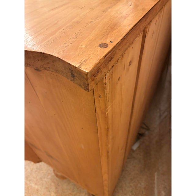French Country Antique Solid Pine Double Dresser For Sale - Image 3 of 8