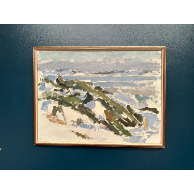 FMK, Winter Landscape, 1943, Oil Painting on Canvas, Framed For Sale - Image 16 of 18