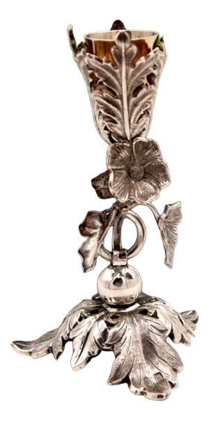 Toothpick Holder with Chalice on Silver Vase