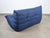 Blue Vintage French Togo Sofa in Blue Leather by Michel Ducaroy for Ligne Roset, 1980s For Sale - Image 8 of 12