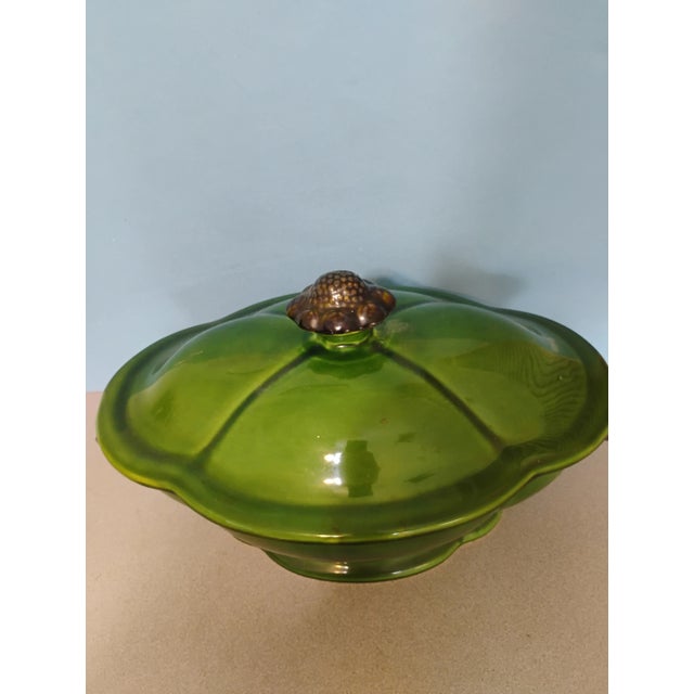 Traditional 1980s Romancing Provence Large Green Tureen/Casserole For Sale - Image 3 of 7